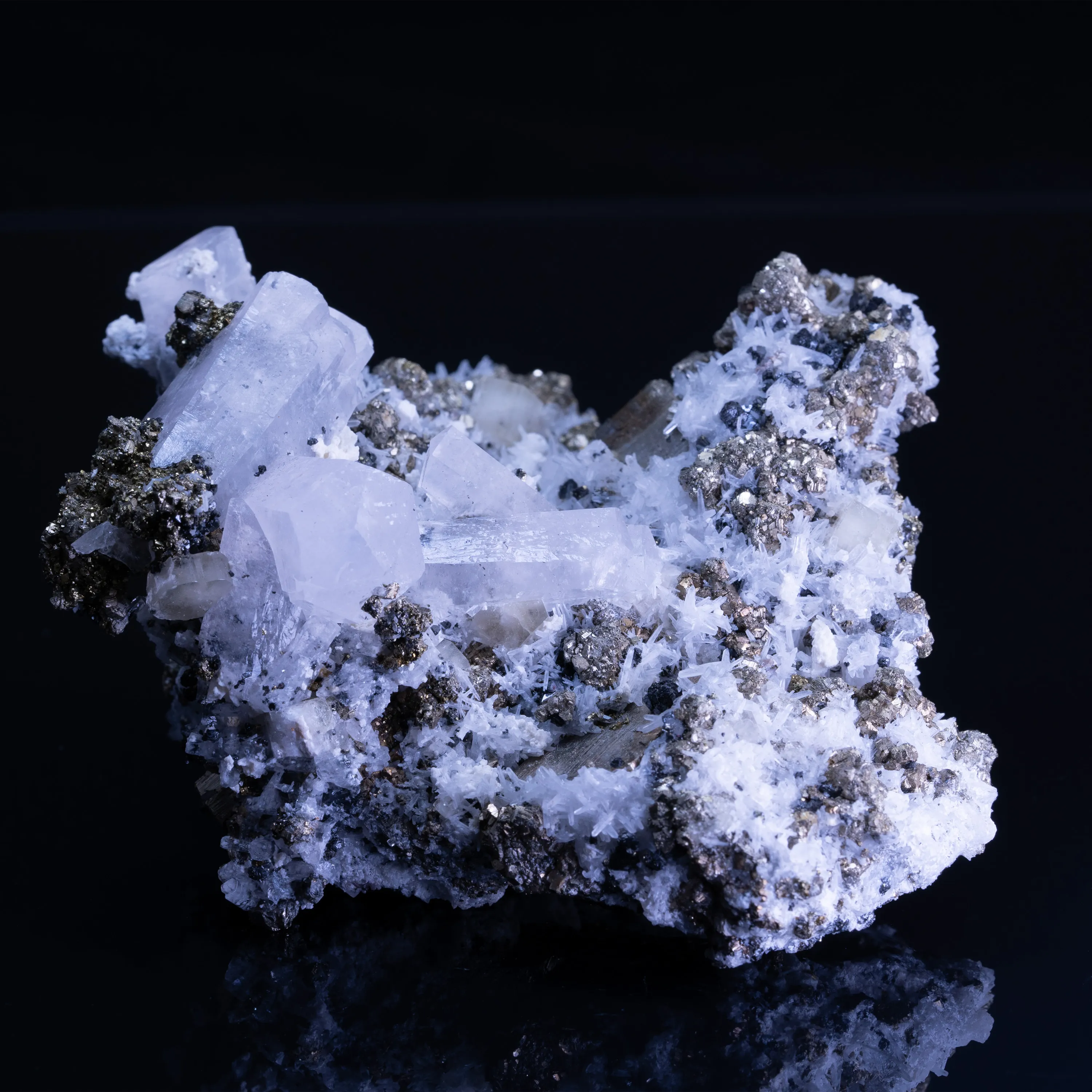 Calcite, Apatite, Quartz & Pyrite - Peru - image 7