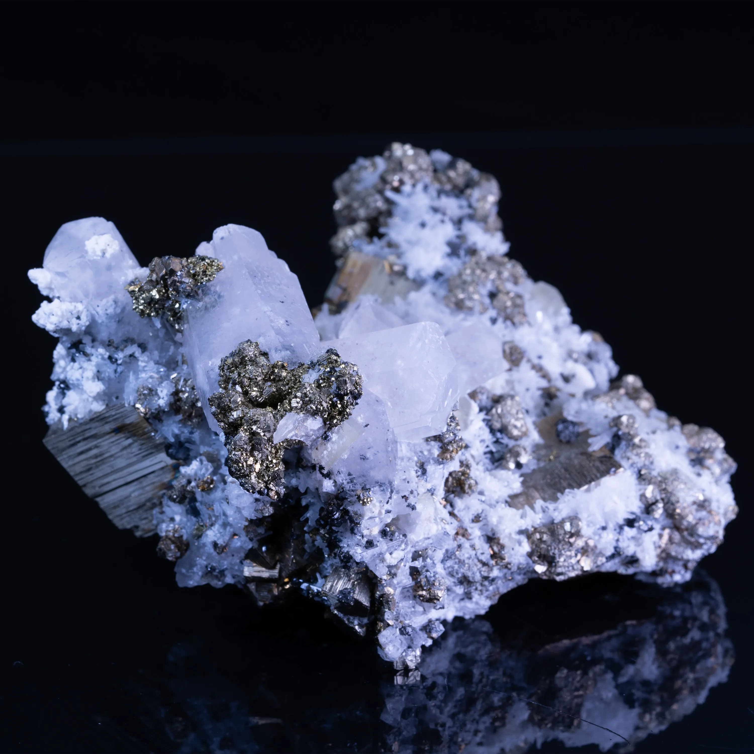 Calcite, Apatite, Quartz & Pyrite - Peru - image 6