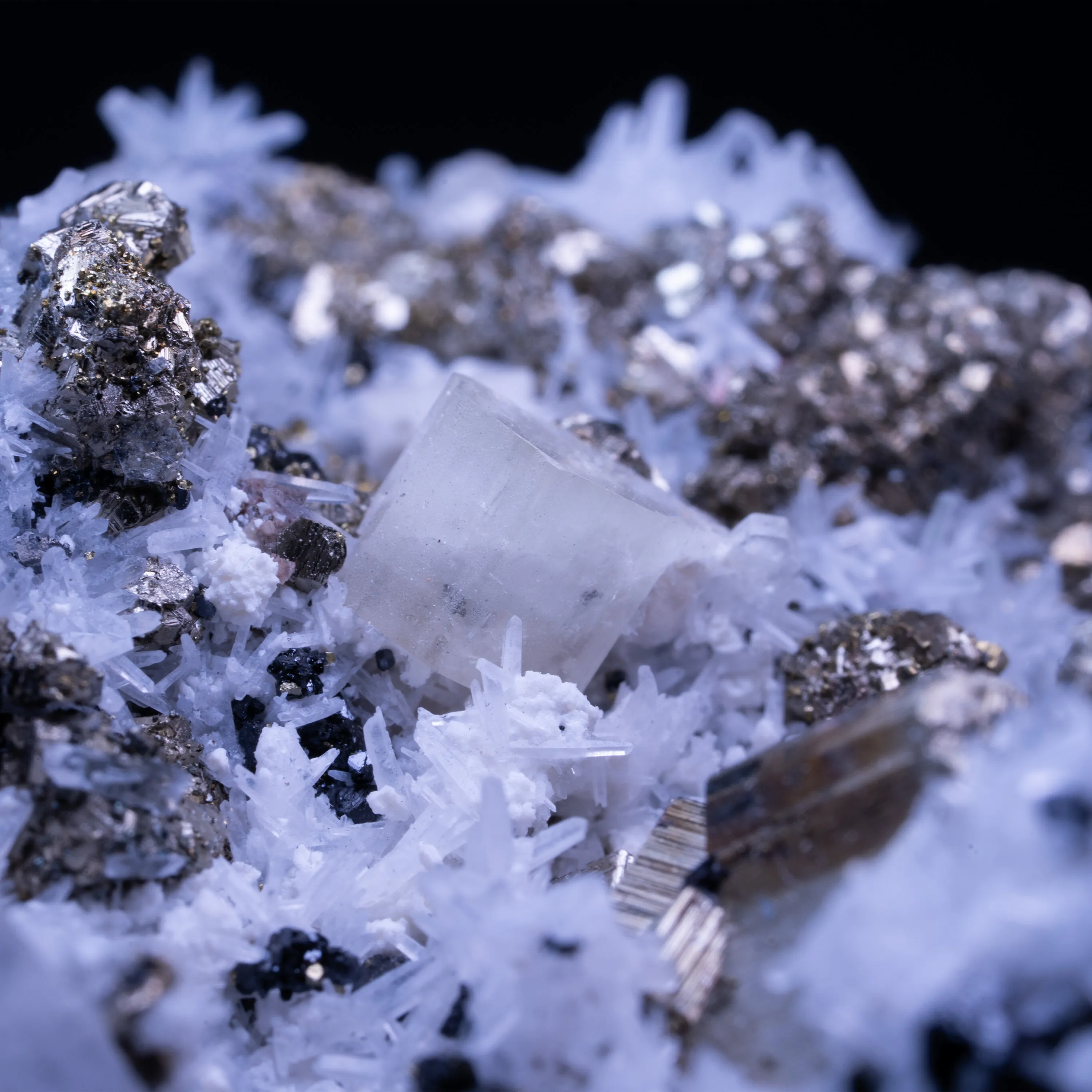 Calcite, Apatite, Quartz & Pyrite - Peru - image 3