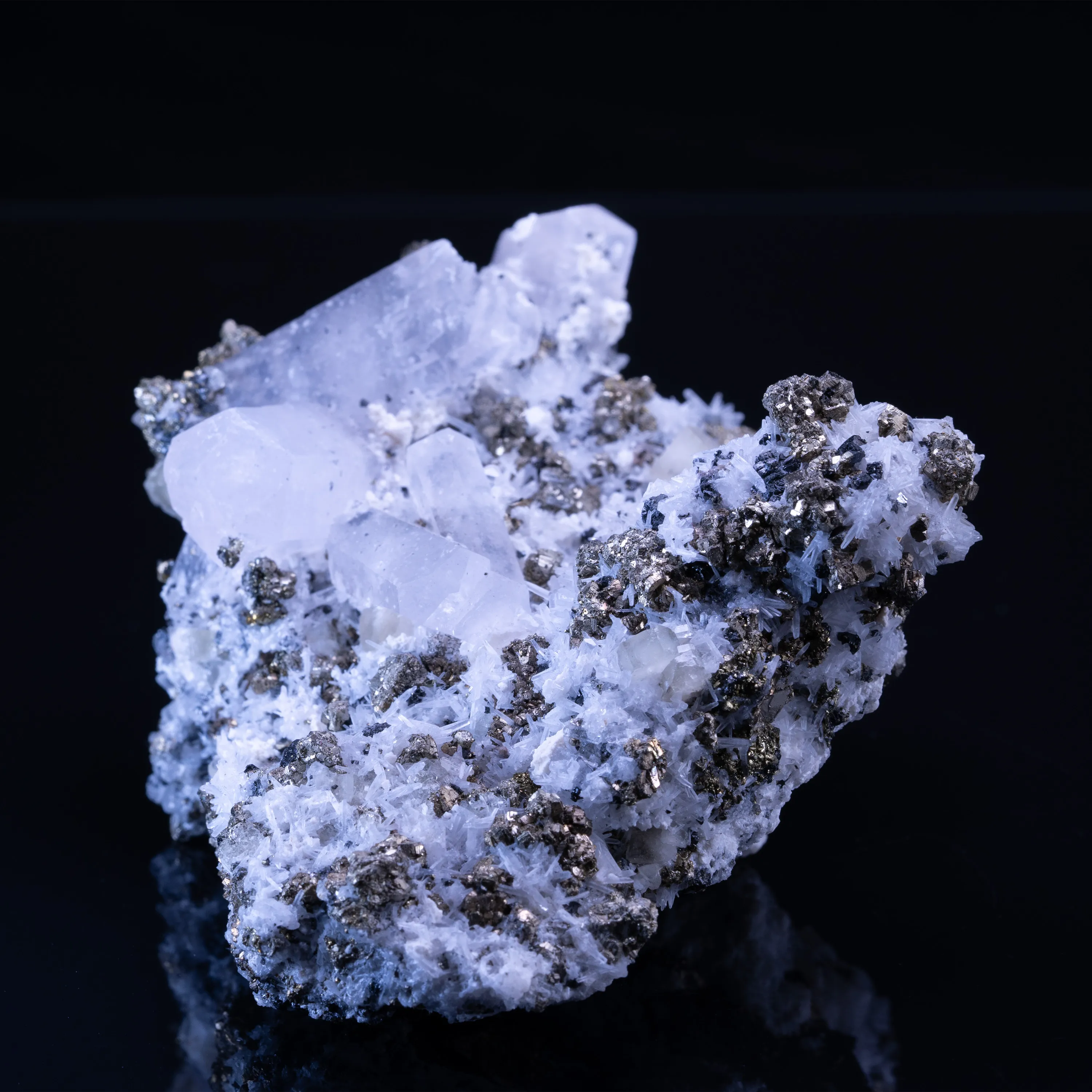Calcite, Apatite, Quartz & Pyrite - Peru - image 8