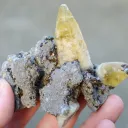 Calcite & Chalcopyrite 190 grams - Joplin Field, Tri-State District, Jasper Co., Missouri, USA - image 1