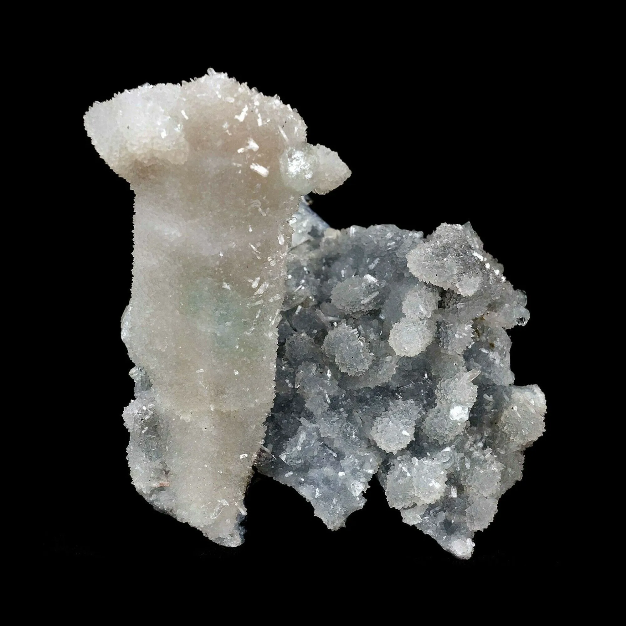 Calcite Coated Crystal on MM Quartz Natural Mineral Specimen - image 1