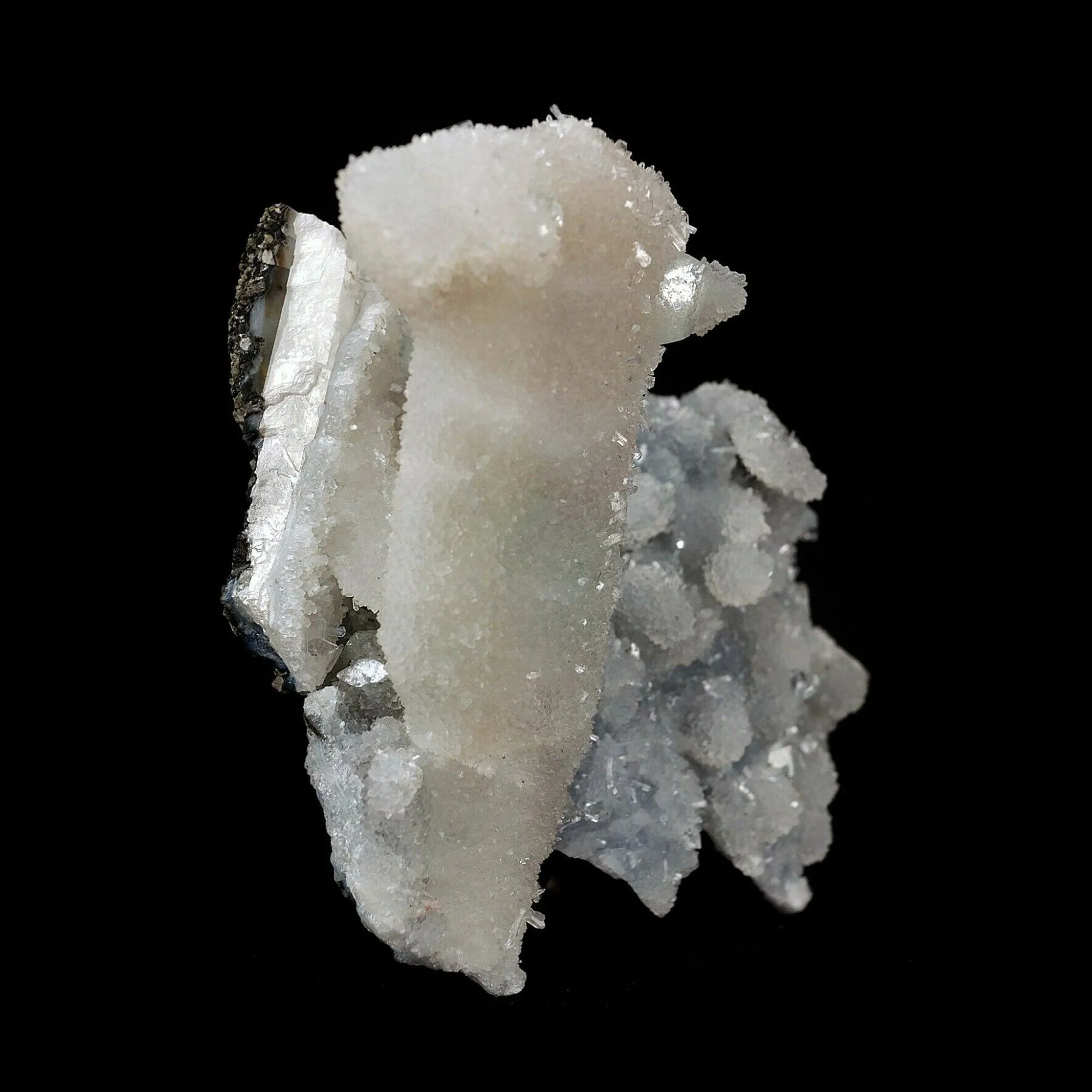 Calcite Coated Crystal on MM Quartz Natural Mineral Specimen - image 3