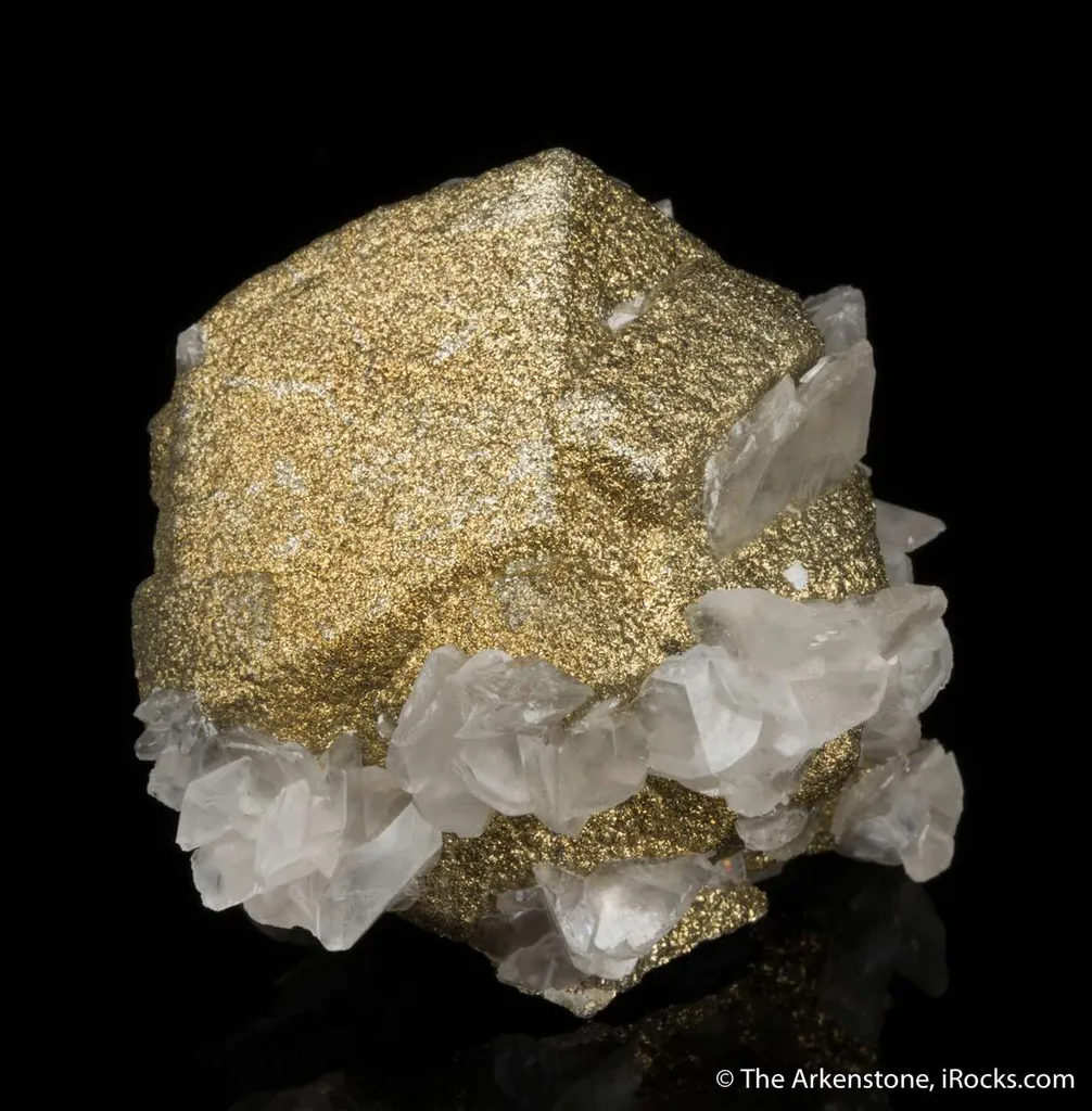 Calcite coated with Pyrite image