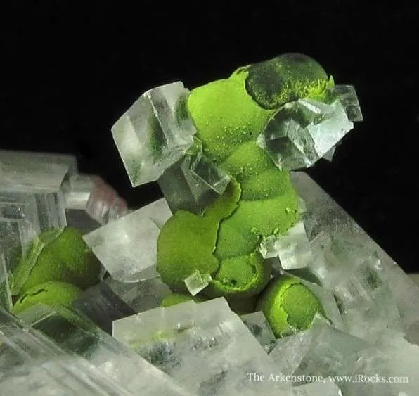 Calcite Coating Mottramite Stalactite - image 1