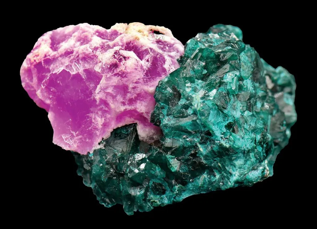 Calcite (Cobalt-rich), Dioptase image