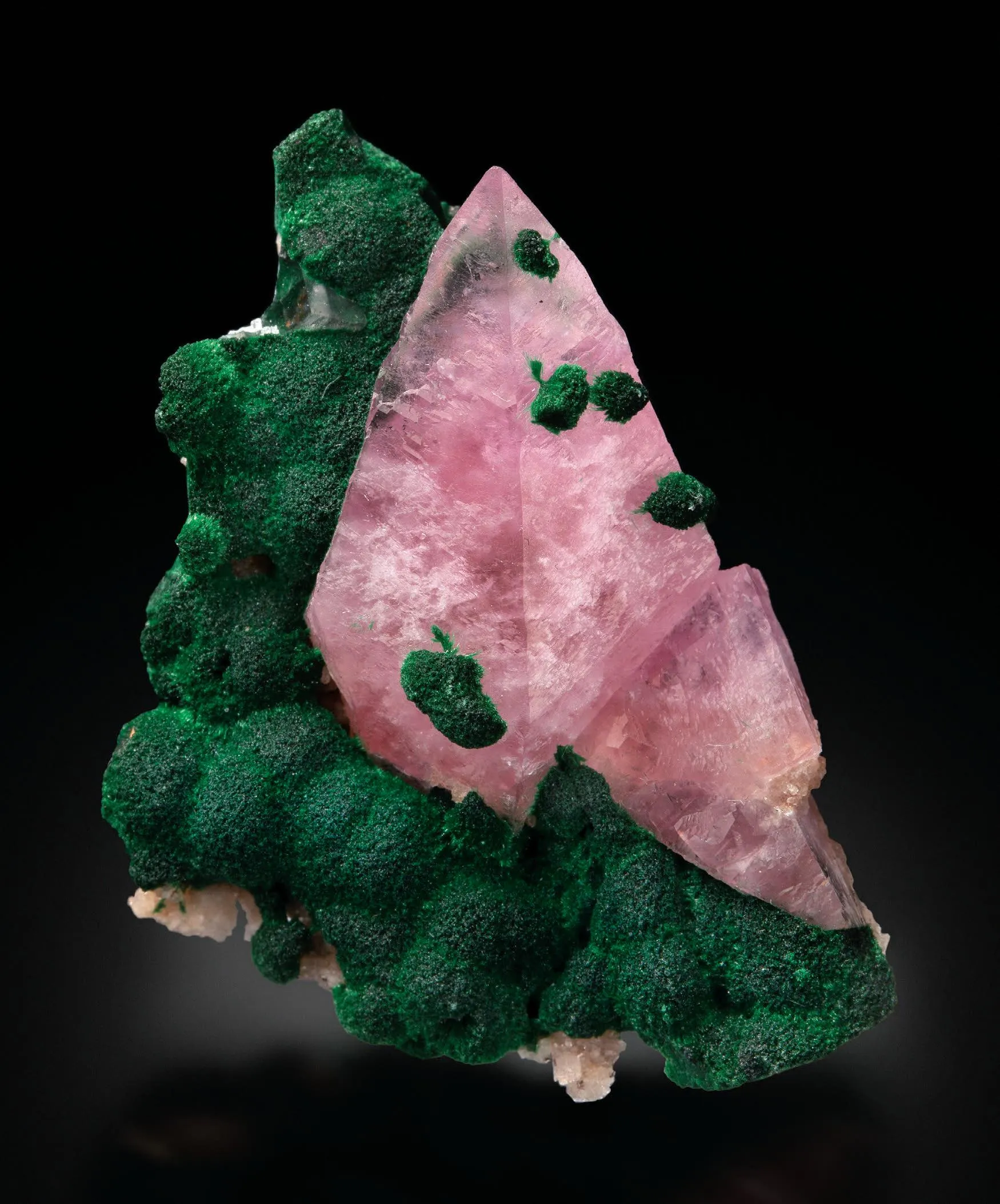 Calcite (Cobalt-rich), Malachite - image 1