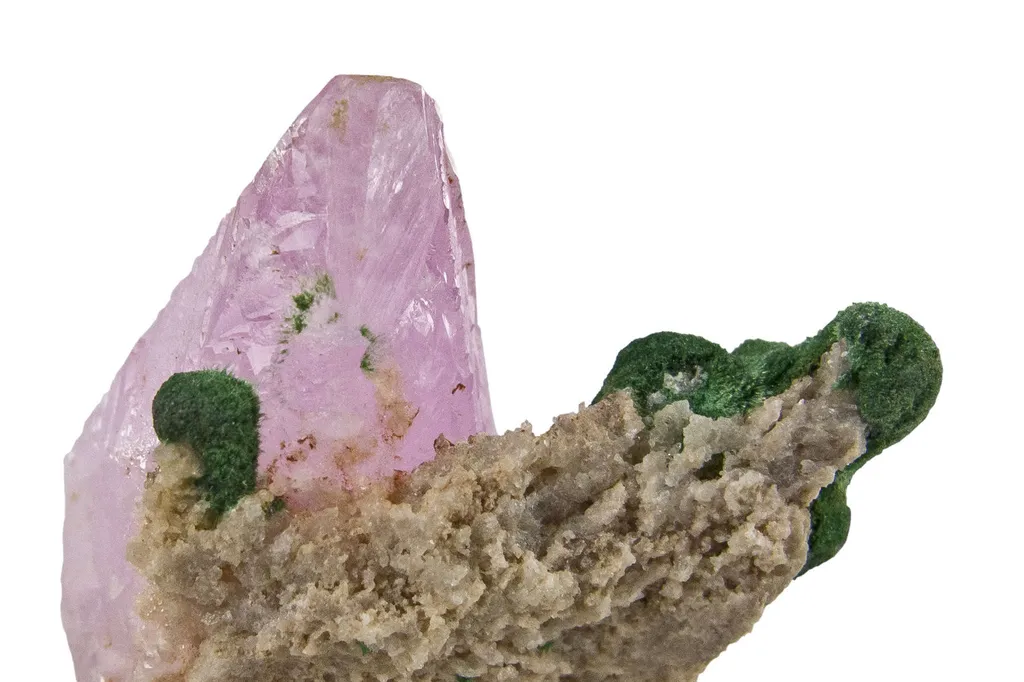 Calcite (Cobaltian) and Malachite - image 4