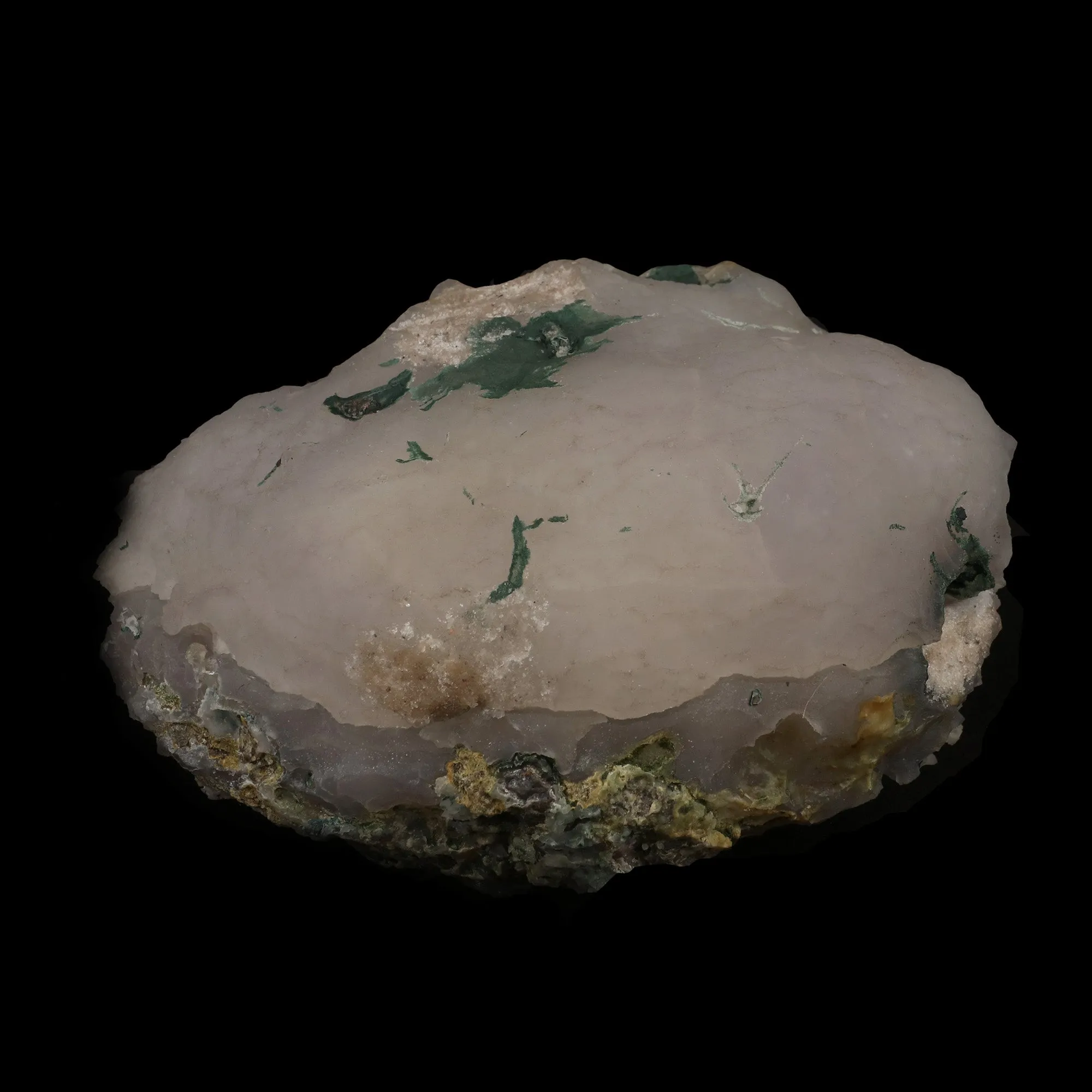 Calcite Crystal Inside Amethyst Two Havle Geode Natural Mineral Specimen - image 4