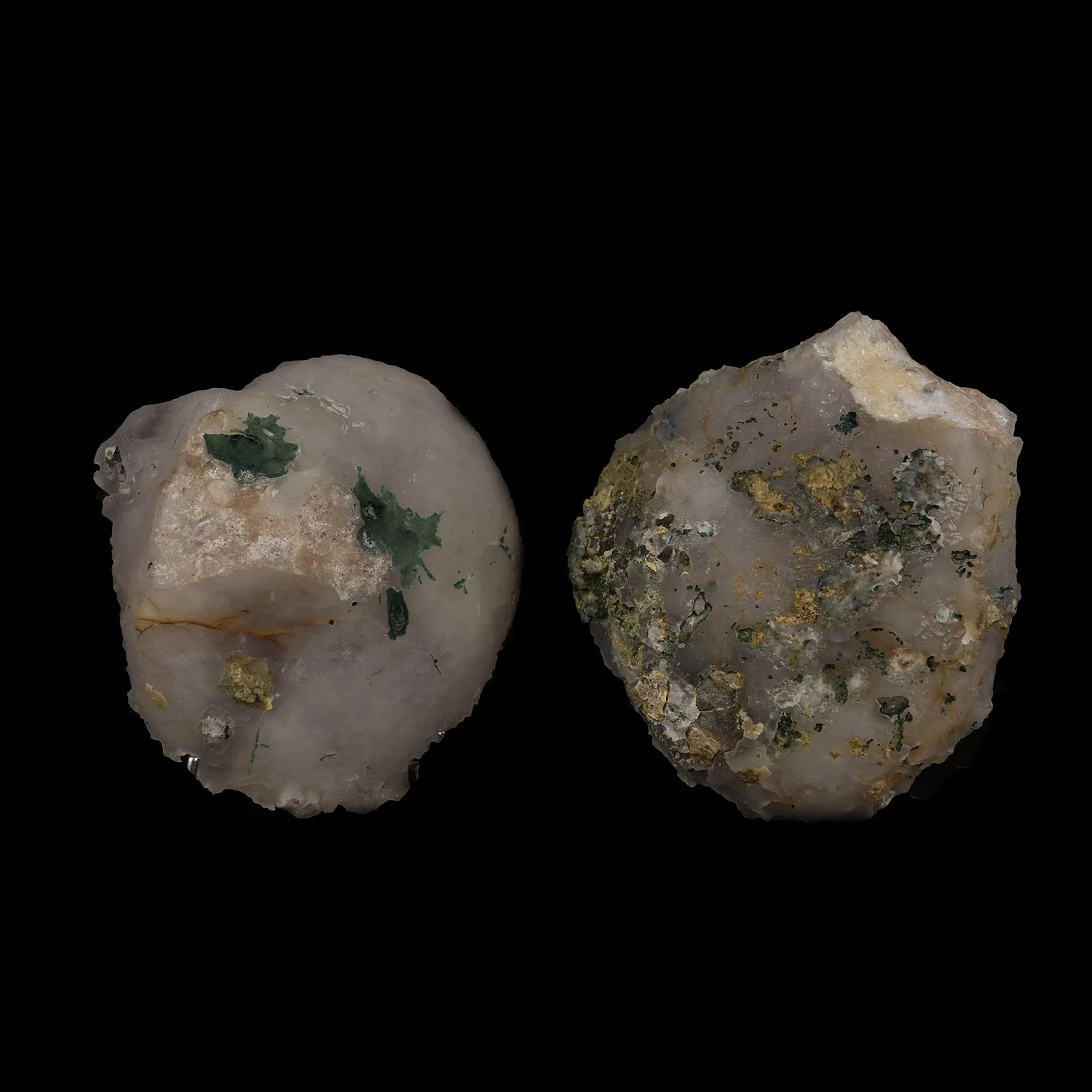 Calcite Crystal Inside Amethyst Two Havle Geode Natural Mineral Specimen - image 3