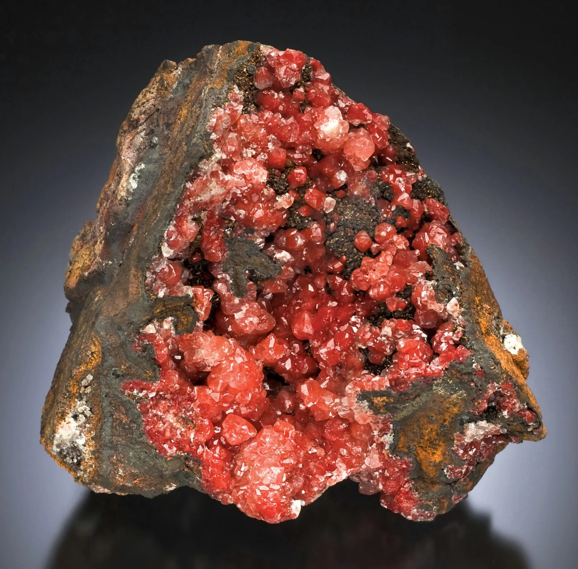 Calcite crystals, Cuprite - image 1
