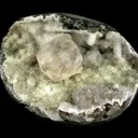 Calcite Cube inside MM Quartz Geode Natural Minerals Specimen - image 4