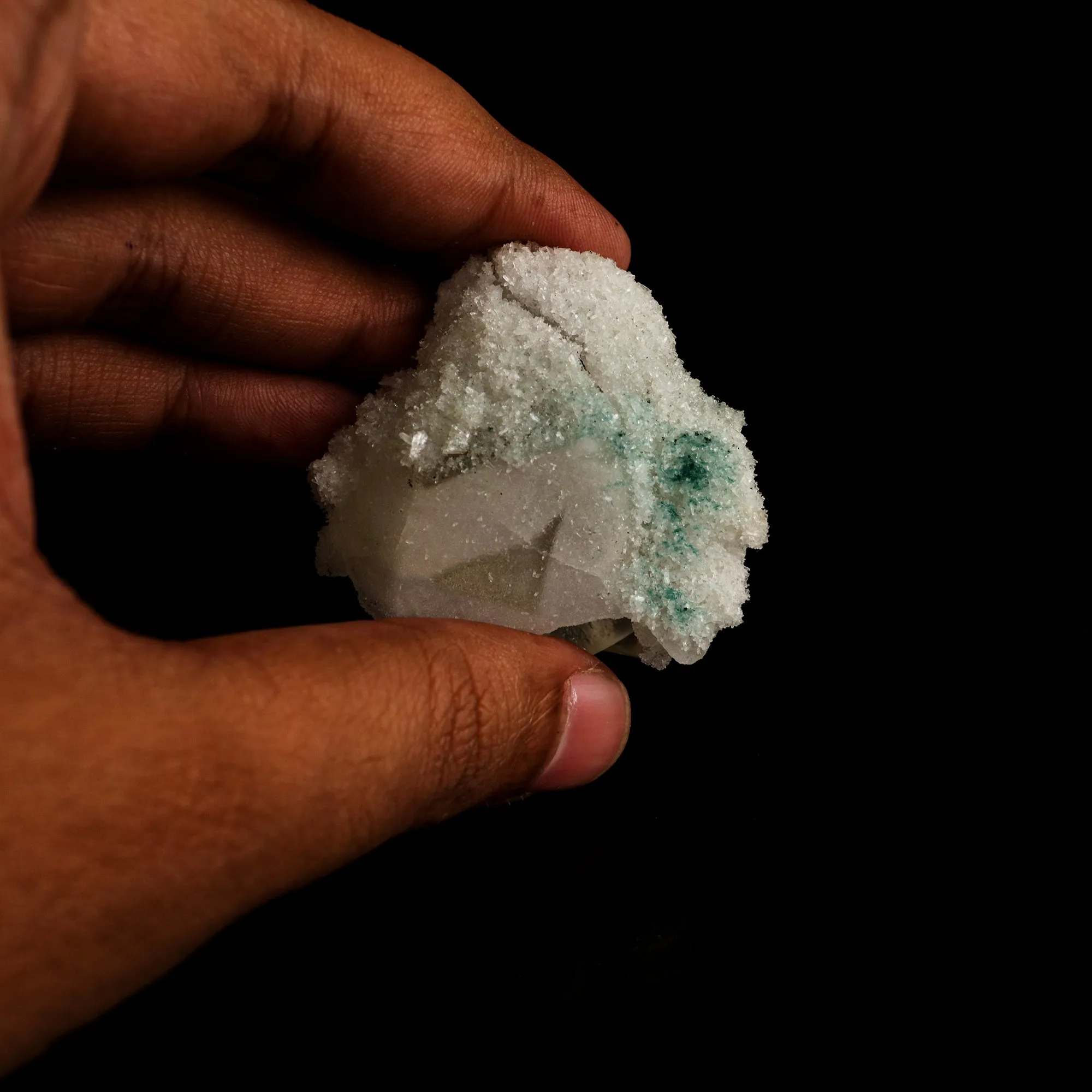 Calcite Cube on Chalcedony Natural Mineral Specimen - image 6