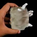 Calcite Cube with Chalcedony Corals Natural Mineral Specimen - image 4
