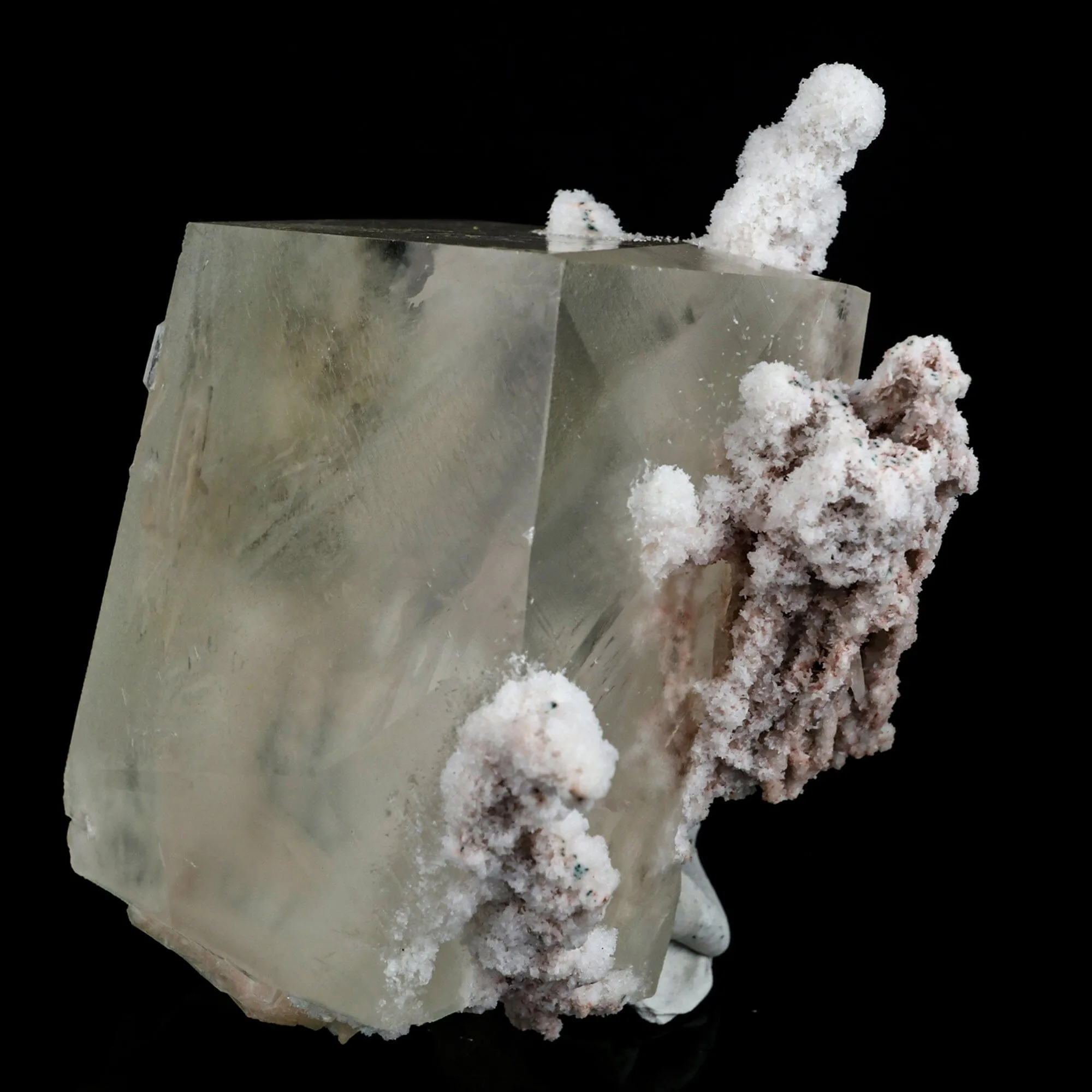 Calcite Cube with Chalcedony Corals Natural Mineral Specimen - image 2