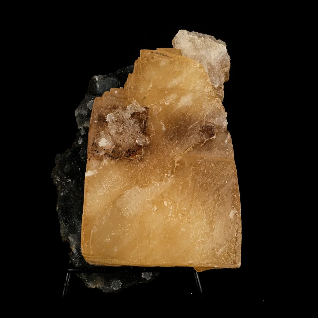Calcite Cube with Chalcedony Natural Mineral Specimen image