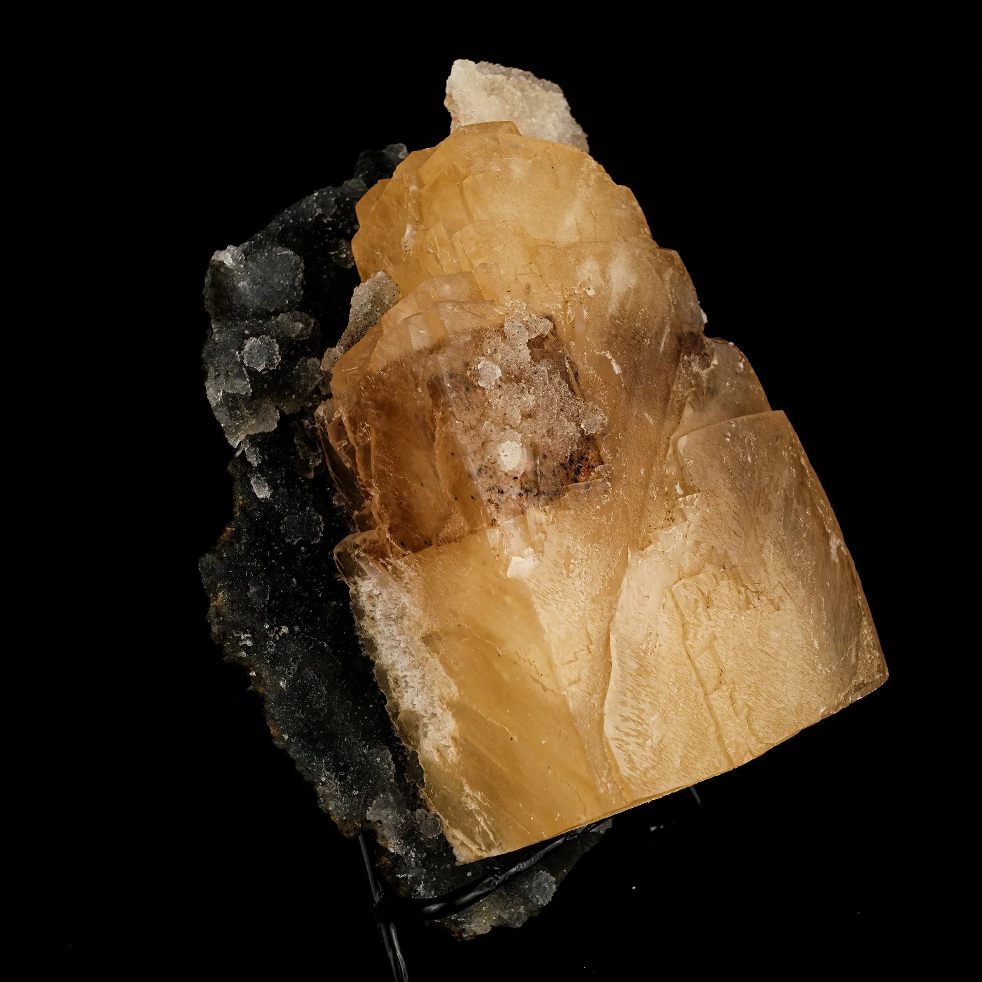 Calcite Cube with Chalcedony Natural Mineral Specimen - image 3