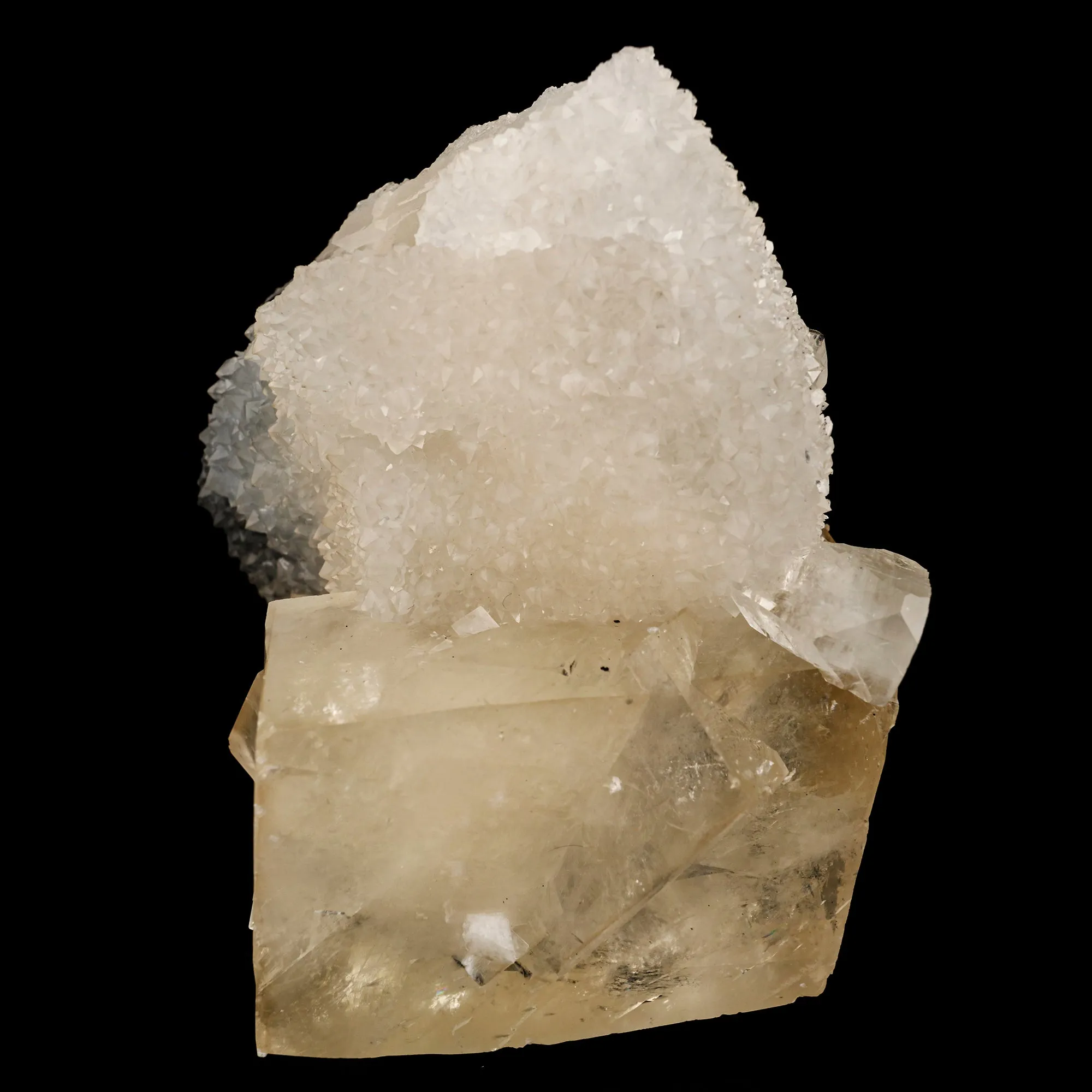 Calcite Cube with MM Quartz Natural Mineral Specimen - image 5