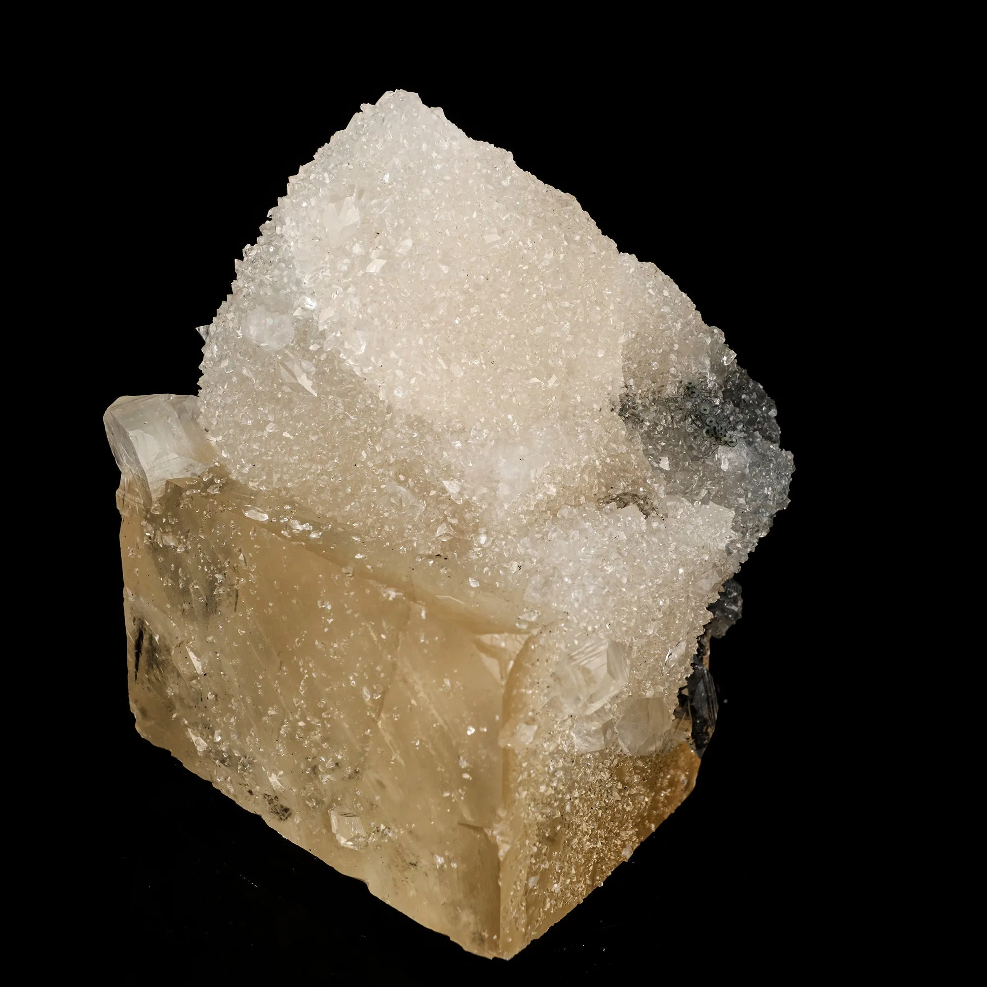 Calcite Cube with MM Quartz Natural Mineral Specimen - image 6