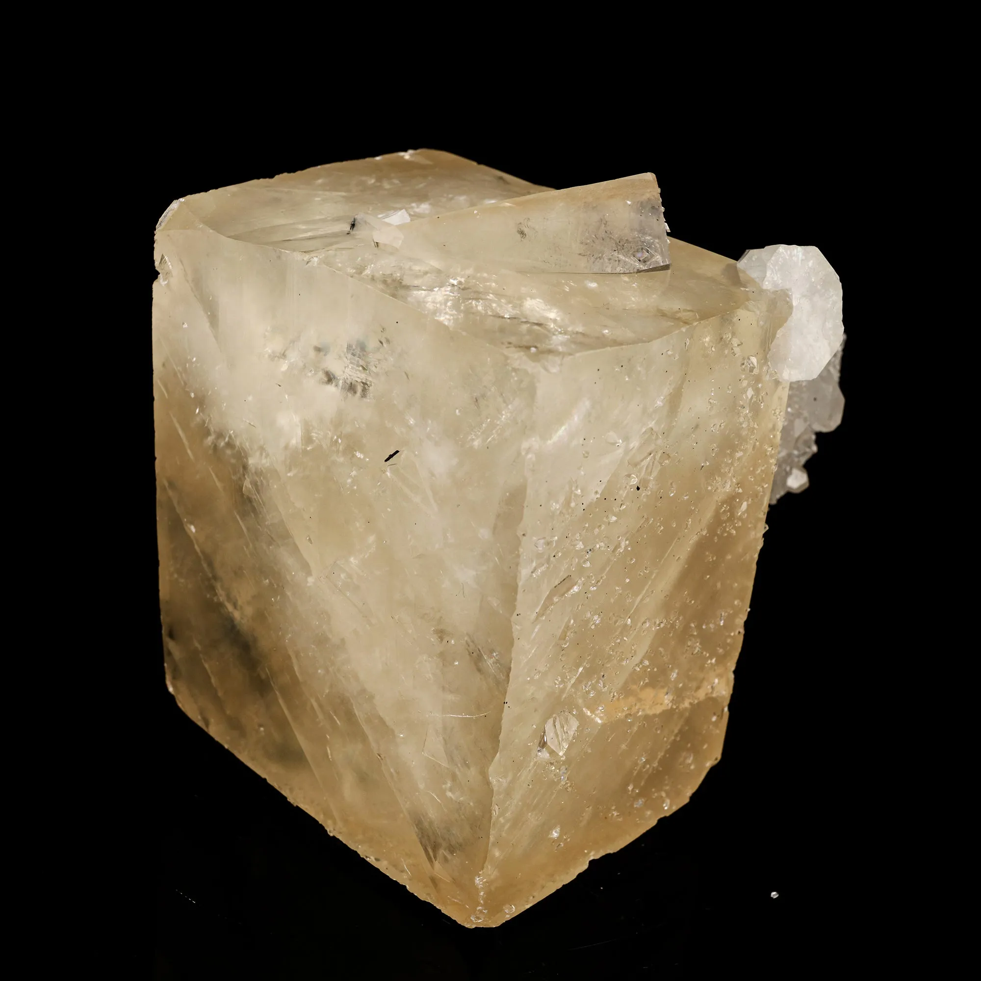 Calcite Cube with MM Quartz Natural Mineral Specimen - image 2