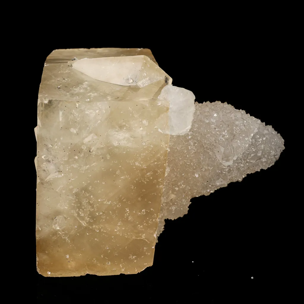 Calcite Cube with MM Quartz Natural Mineral Specimen - image 5