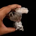 Calcite Cube with Stilbite and Chalcedony Natural Mineral Specimen - image 5