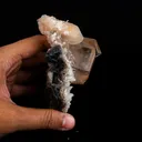 Calcite Cube with Stilbite and Chalcedony Natural Mineral Specimen - image 7