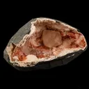 Calcite Cube with Stilbite inside Chalcedony Geode Natural Mineral Specimen - image 2