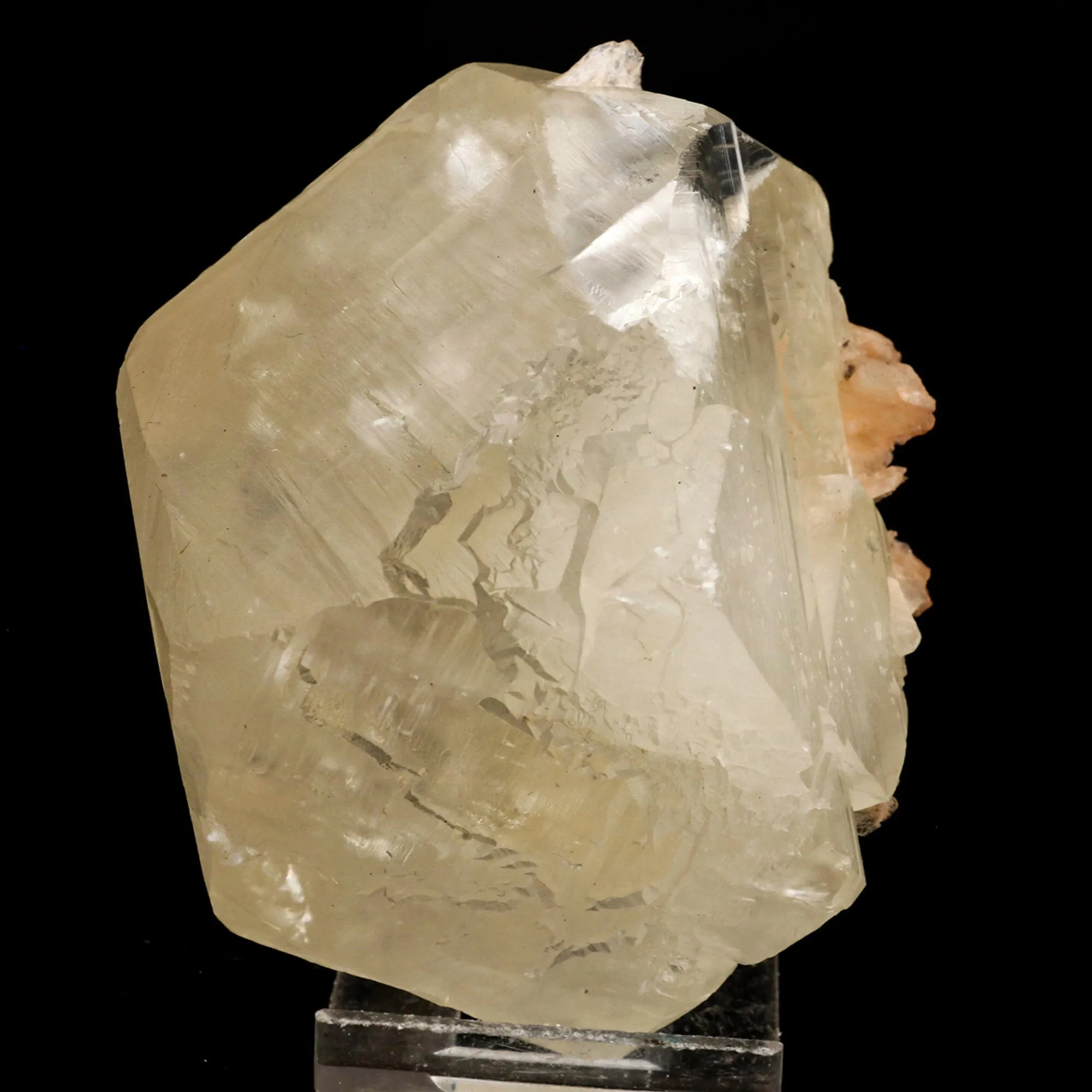 Calcite Cube with Stilbite Natural Mineral Specimen - image 1