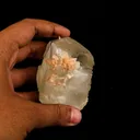 Calcite Cube with Stilbite Natural Mineral Specimen - image 5
