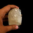 Calcite Cube with Stilbite Natural Mineral Specimen - image 4