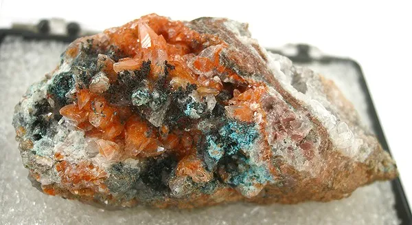 Calcite, Cuprite (Var: Chalcotrichite), Copper image