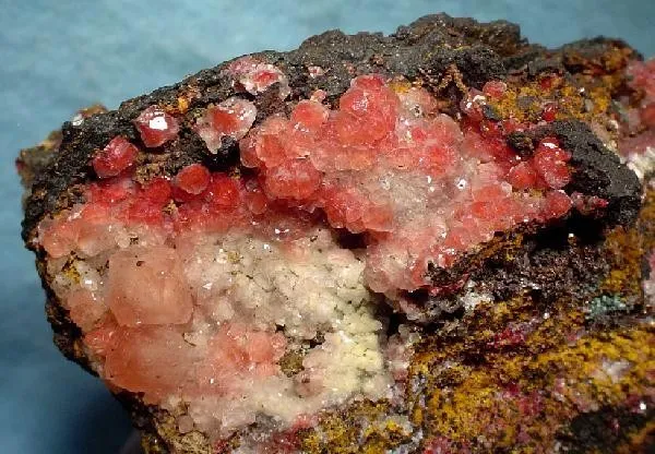 Calcite, Cuprite (Var: Chalcotrichite), Copper - image 2