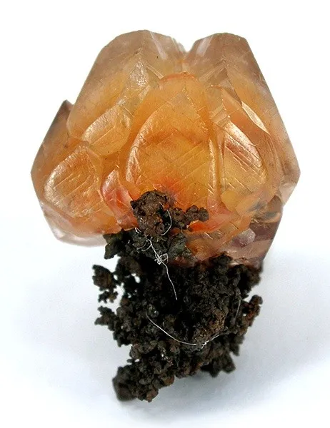 Calcite, Cuprite (Var: Chalcotrichite), Copper image