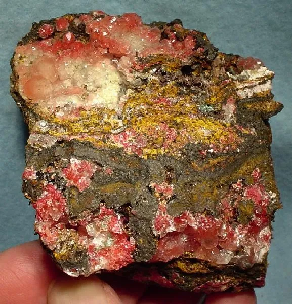 Calcite, Cuprite (Var: Chalcotrichite), Copper image