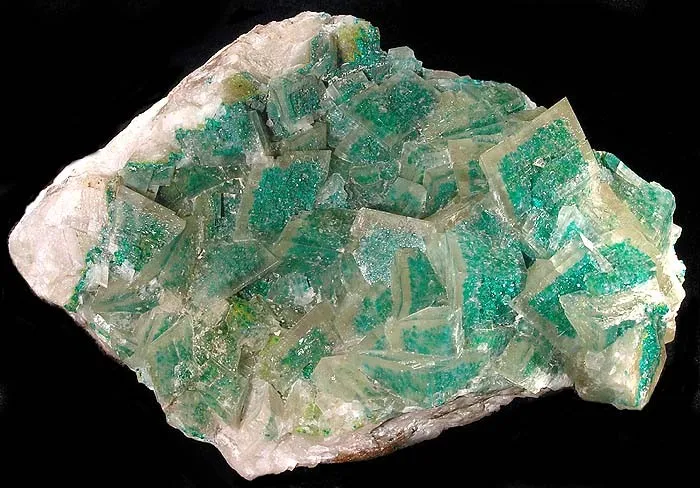 Calcite, Dioptase image