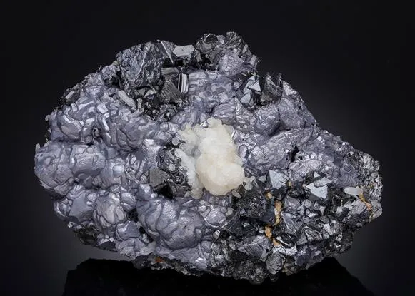 Calcite, Dolomite and Quartz on Galena and Sphalerite image