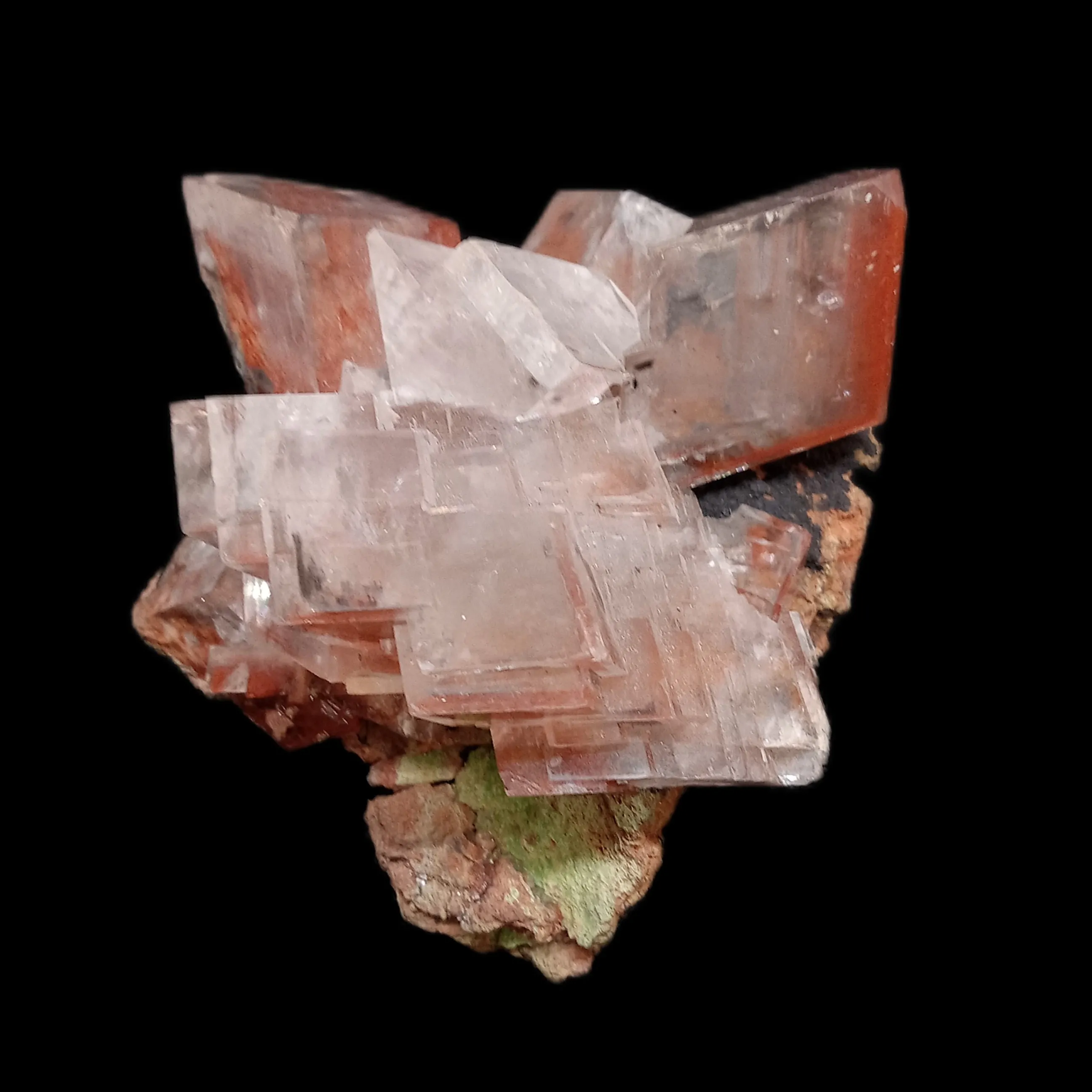 Calcite, Duftite, Hematite from Namibia, Oshikoto Region, Tsumeb, Tsumeb Mine - image 1