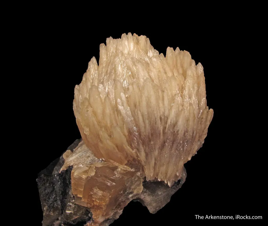 Calcite (fl) on Fluorite - image 2