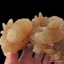 Calcite (fl) on Fluorite - image 3