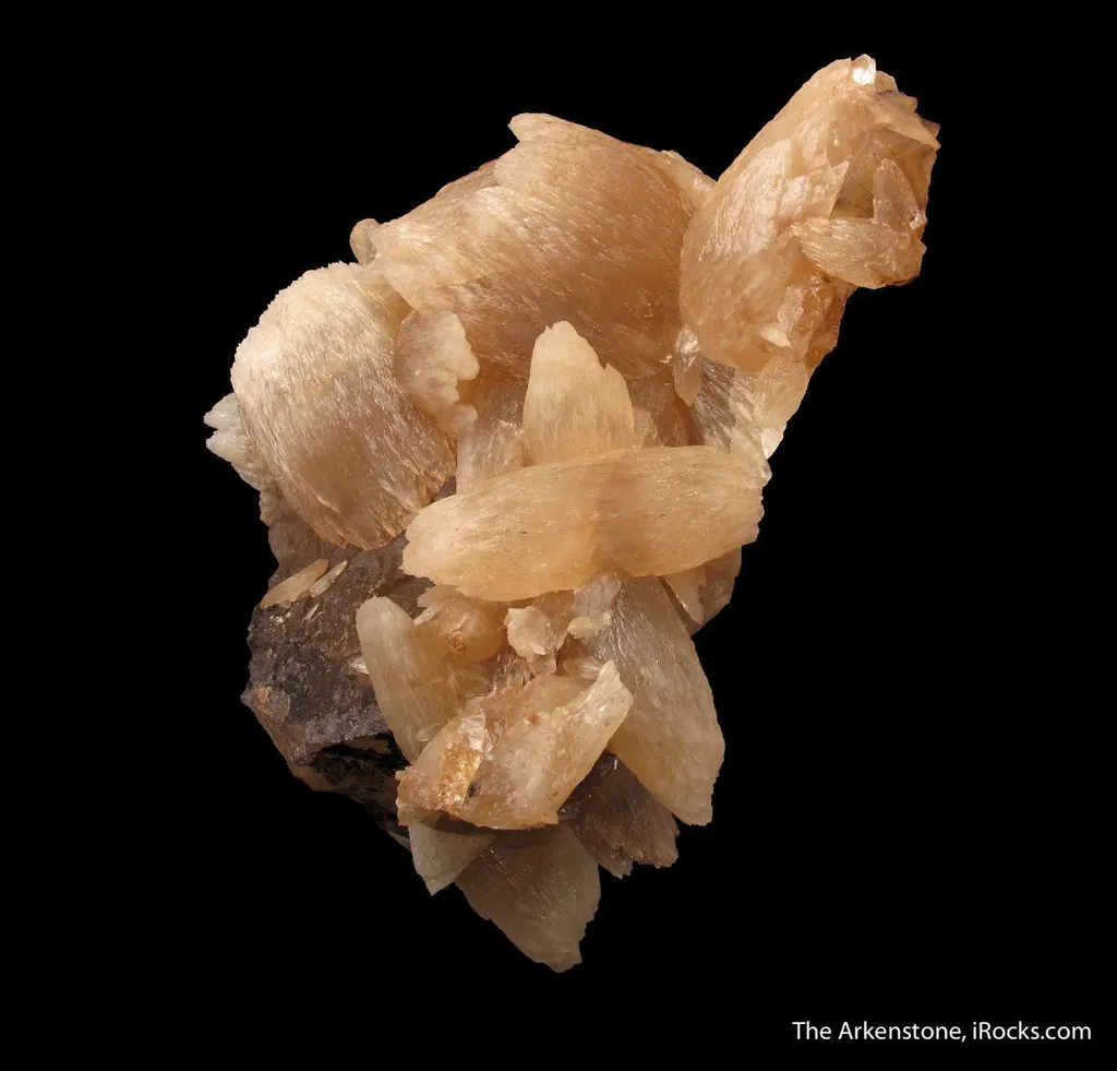 Calcite (fl) on Fluorite - image 2