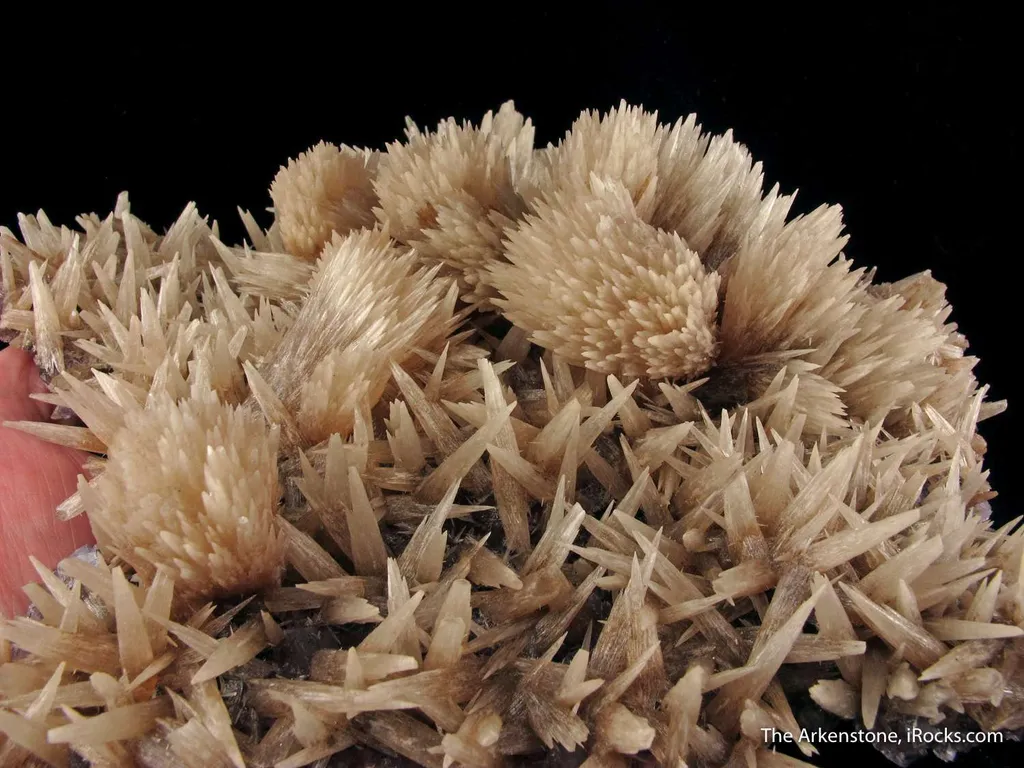 Calcite (fl) on Fluorite - image 3