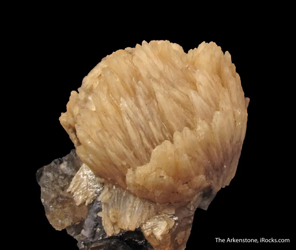 Calcite (fl) on Fluorite - image 3