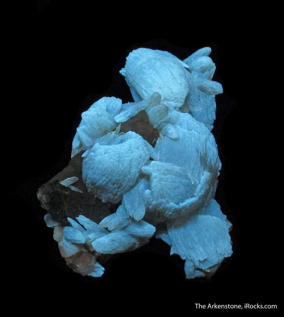 Calcite (fl) on Fluorite - image 7