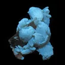 Calcite (fl) on Fluorite - image 7