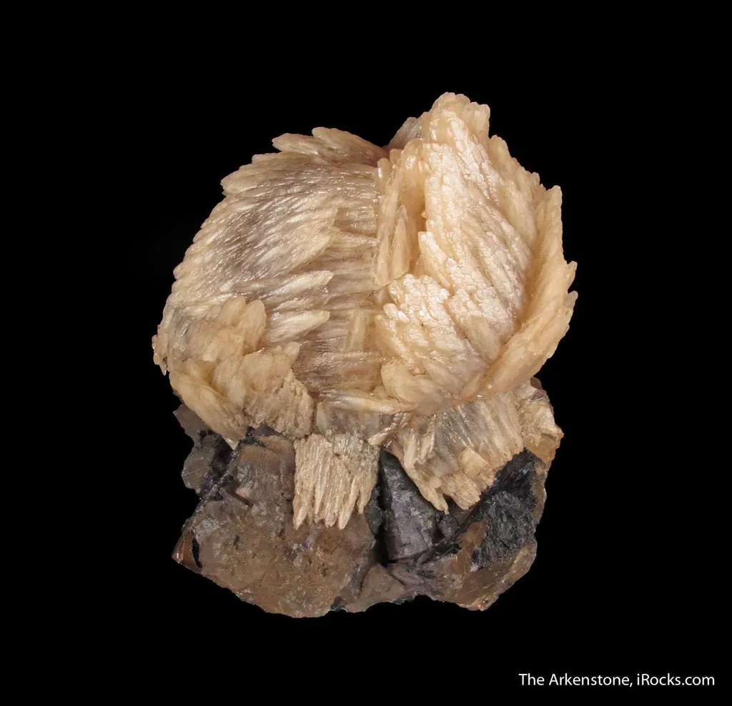 Calcite (fl) on Fluorite image
