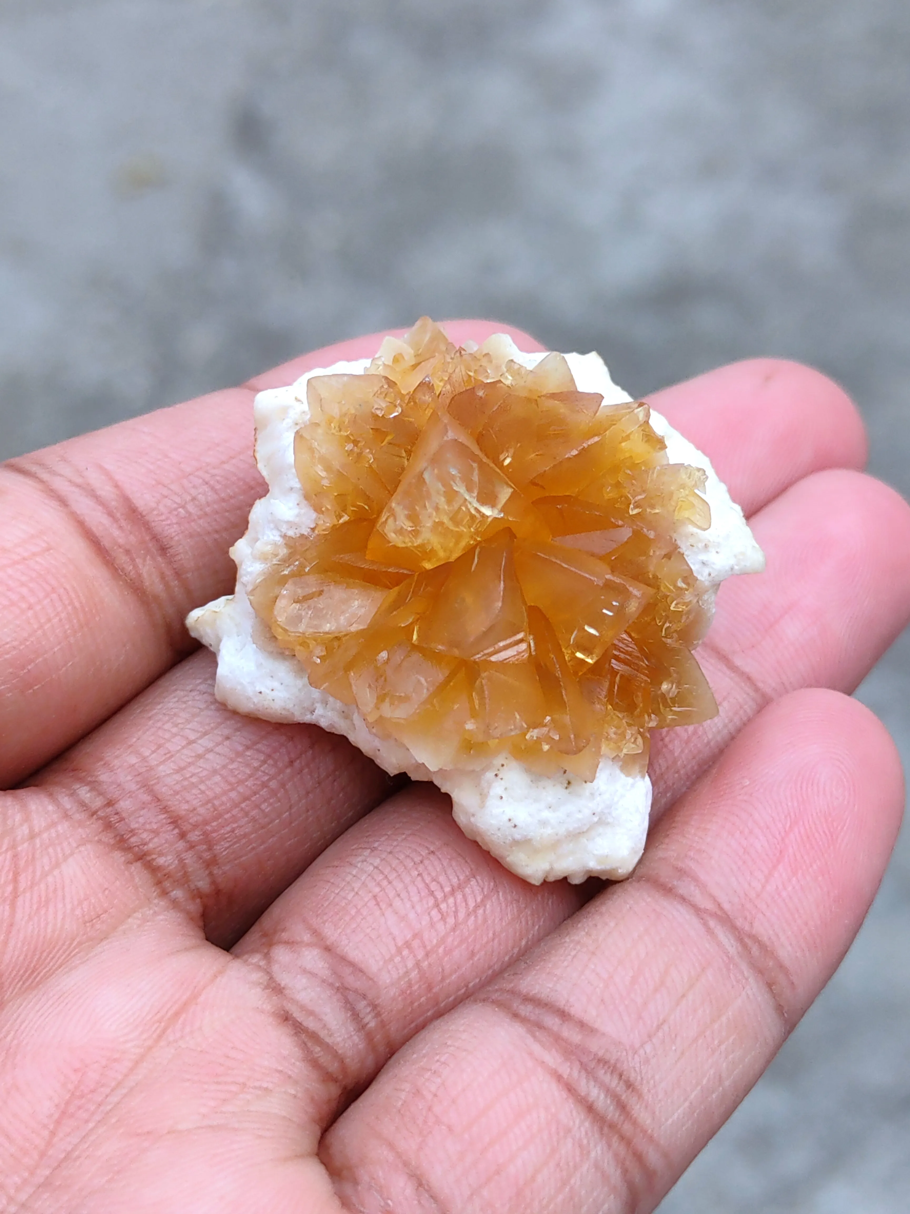 Calcite Flower on Okenite Matrix - image 8