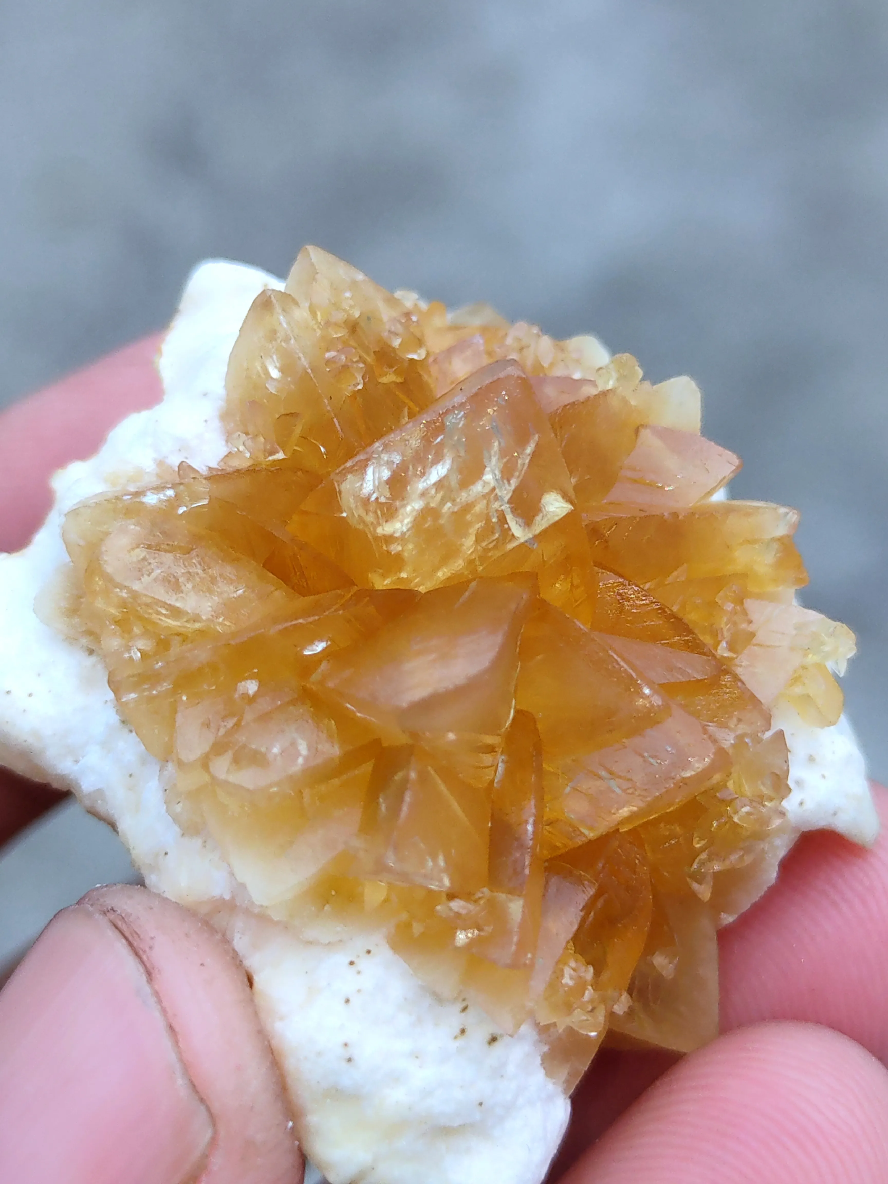 Calcite Flower on Okenite Matrix - image 5