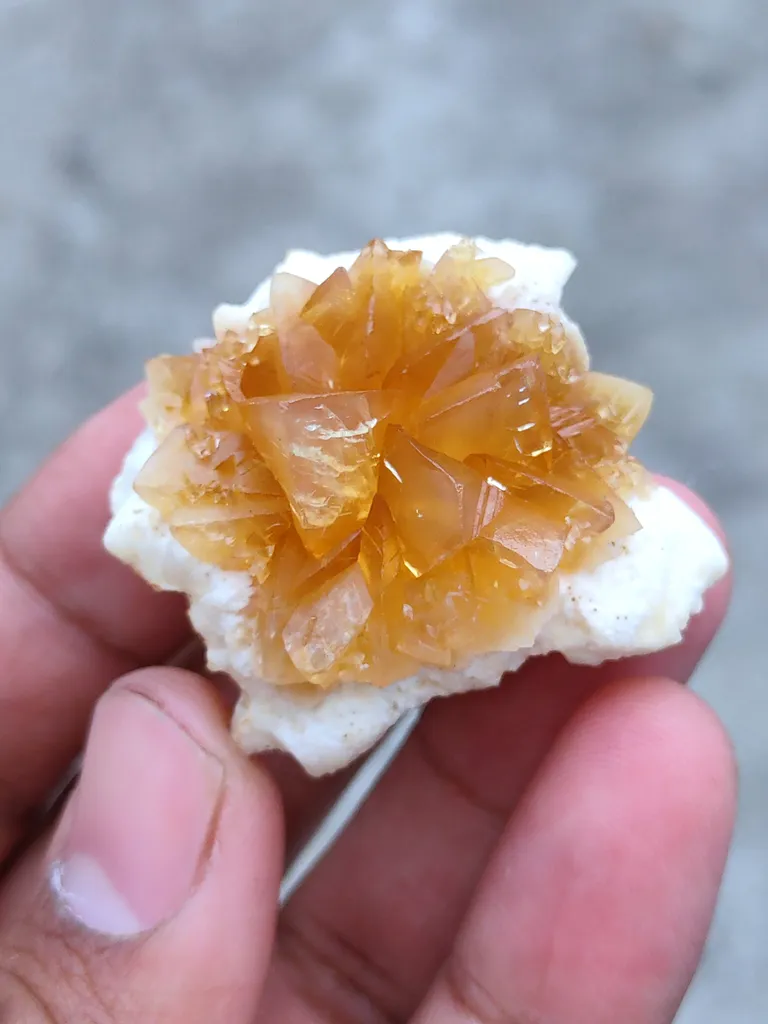 Calcite Flower on Okenite Matrix - image 6