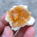 Calcite Flower on Okenite Matrix - image 6
